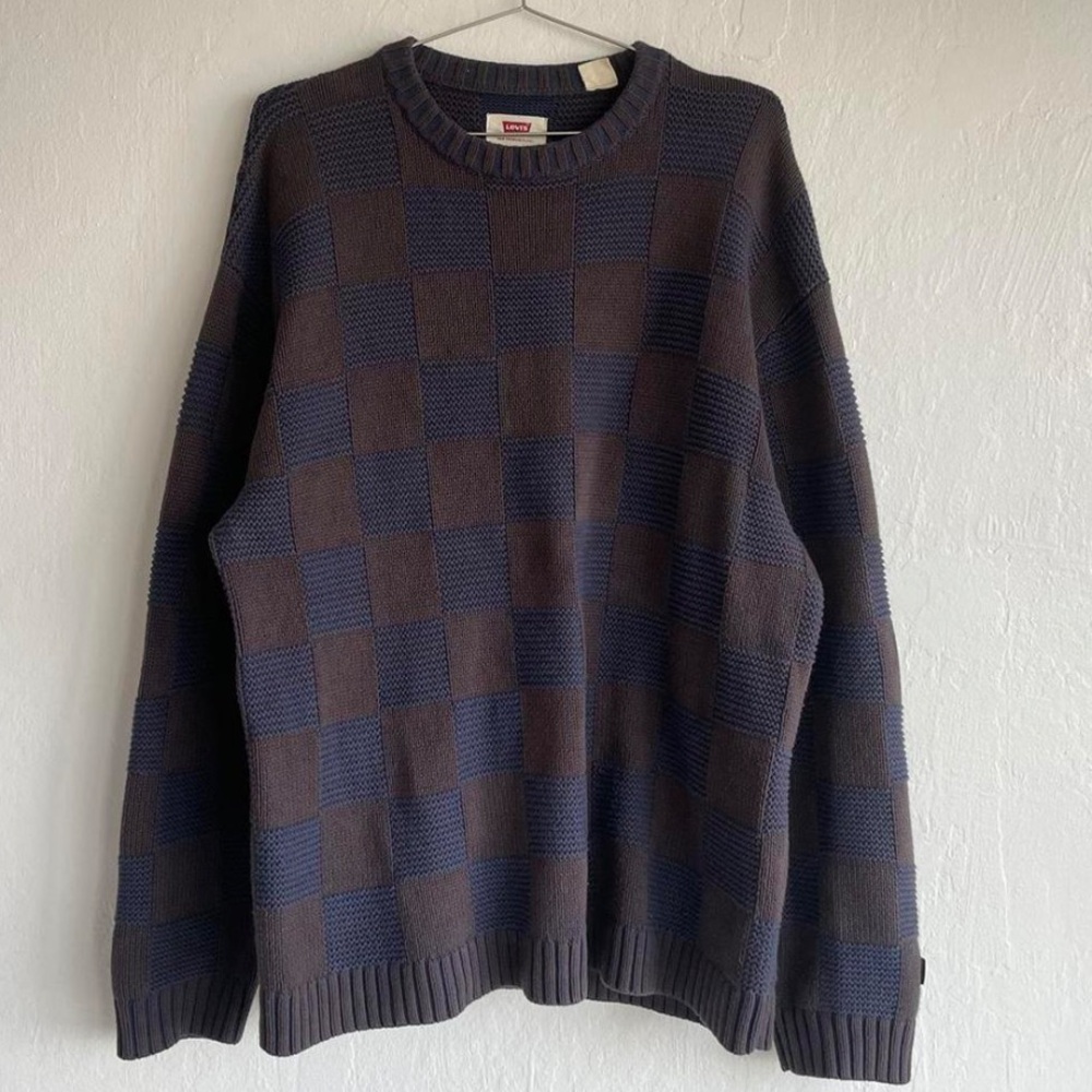 Levi’s Brown and Navy Colorblock Vintage Sweater